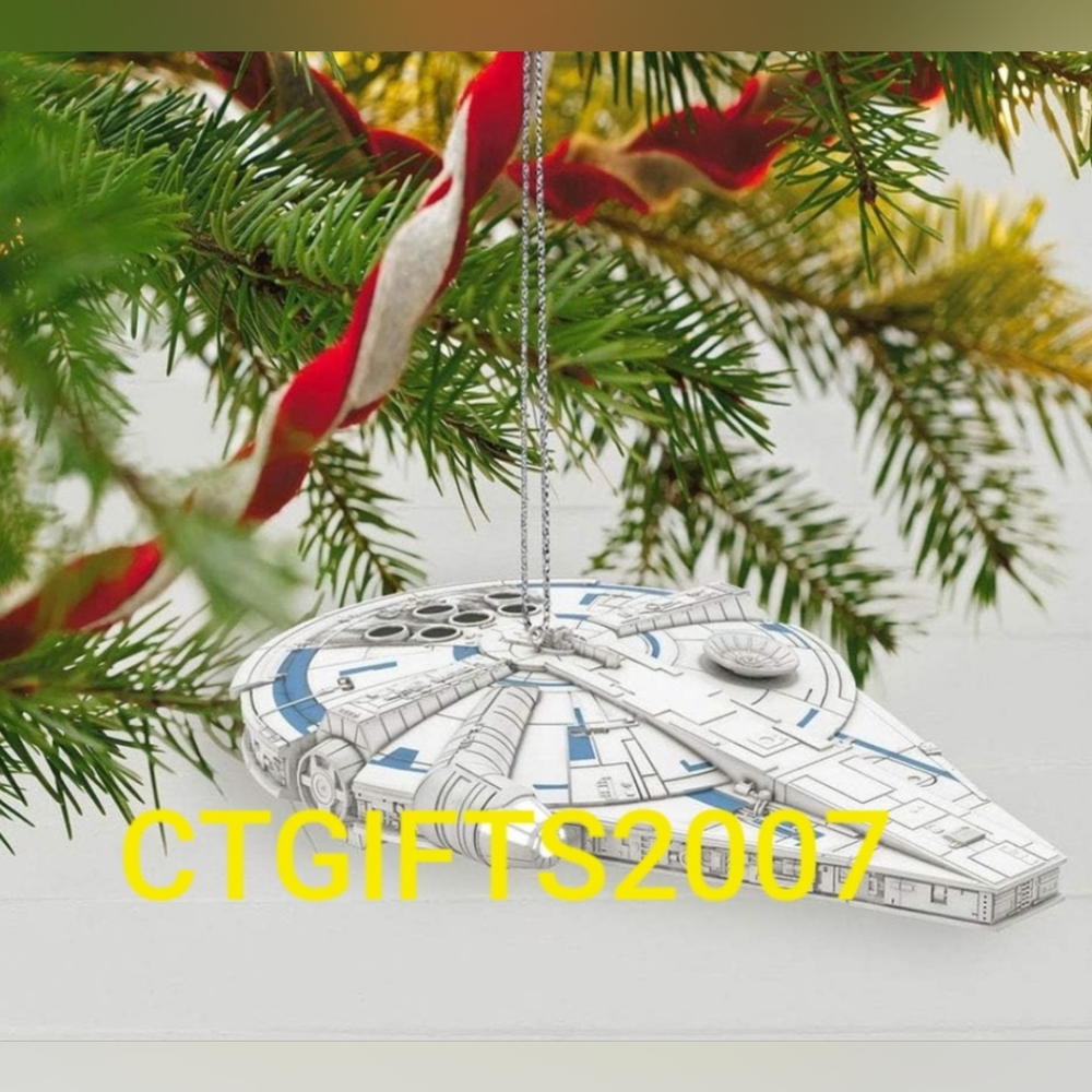 BNIB 2018 Hallmark Keepsake Star Wars MILLENNIUM FALCON Lighted Ornament.